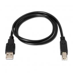 Cable USB 2.0 Impresora Aisens A101-0006/ USB Macho - USB Macho/ 1.8m/ Negro - Imagen 1