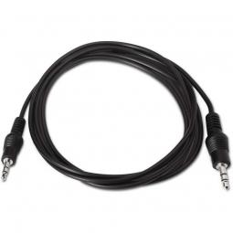 Cable Estéreo Aisens A128-0142/ Jack 3.5 Macho - Jack 3.5 Macho/ 1.5m/ Negro - Imagen 1