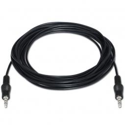 Cable Estéreo Aisens A128-0143/ Jack 3.5 Macho - Jack 3.5 Macho/ 3m/ Negro - Imagen 1
