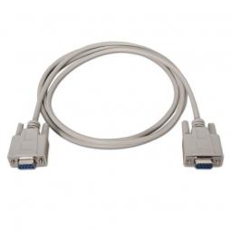 Cable Serie RS232 Aisens A112-0066/ DB9 Hembra - DB9 Hembra/ 1.8m/ Beige - Imagen 1