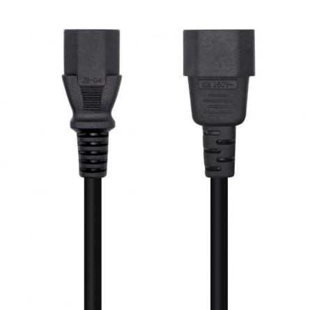 Cable Alimentación Aisens A132-0532/ IEC C13 Hembra - IEC C14 Macho/ 10m/ Negro - Imagen 1