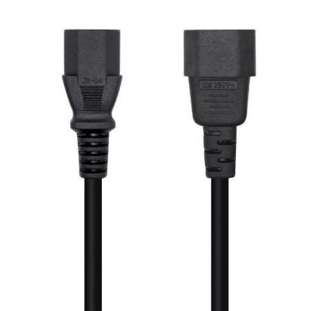 Cable Alimentación Aisens A132-0532/ IEC C13 Hembra - IEC C14 Macho/ 10m/ Negro - Imagen 1