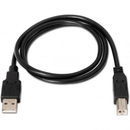 Cable USB 2.0 Impresora Aisens A101-0005/ USB Macho - USB Macho/ 1m/ Negro - Imagen 2
