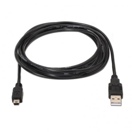 Cable USB 2.0 Aisens A101-0026/ USB Macho - USB Mini Macho/ 3m/ Negro - Imagen 2