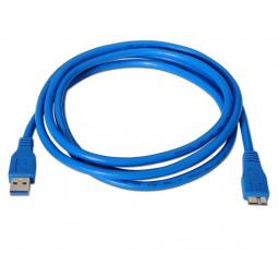 Cable USB 3.0 Aisens A105-0048/ USB Macho - MicroUSB Macho/ 2m/ Azul - Imagen 1