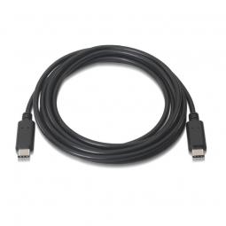 Cable USB 2.0 Tipo-C Aisens A107-0056/ USB Tipo-C Macho - USB Tipo-C Macho/ 1m/ Negro - Imagen 1