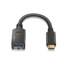 Cable USB 3.1 Aisens A107-0062/ USB Tipo-C Macho - USB Hembra/ 15cm/ Negro - Imagen 1