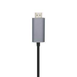 Cable Conversor Aisens A109-0392/ USB Tipo-C Macho - HDMI Macho/ 0.8m/ Negro - Imagen 1