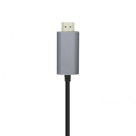 Cable Conversor Aisens A109-0392/ USB Tipo-C Macho - HDMI Macho/ 0.8m/ Negro - Imagen 2