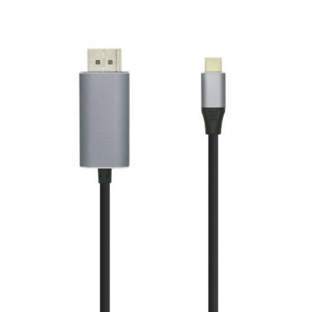 Cable Conversor Aisens A109-0395/ USB Tipo-C Macho - Displayport Macho/ 1.8m/ Negro - Imagen 1