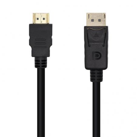 Cable Conversor Aisens A125-0460/ Displayport Macho - HDMI Macho/ 3m/ Negro - Imagen 1
