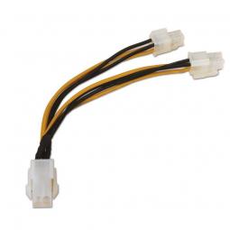 Cable Alimentación para Microprocesador Aisens A131-0166/ 4+4 PIN Macho - Molex 4 PIN Hembra/ 15cm - Imagen 1