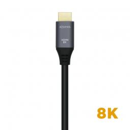 Cable HDMI 2.1 8K Aisens A150-0428/ HDMI Macho - HDMI Macho/ 2m/ Gris Negro - Imagen 3