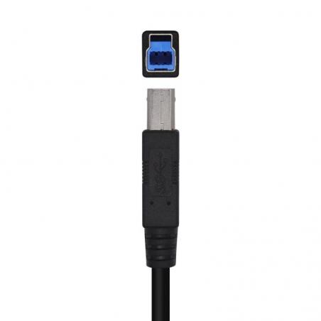 Cable USB 3.0 Impresora Aisens A105-0444/ USB Macho - USB Macho/ 2m/ Negro - Imagen 2