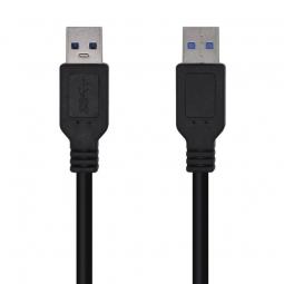 Cable USB 3.0 Aisens A105-0447/ USB Macho - USB Macho/ 2m/ Negro - Imagen 1