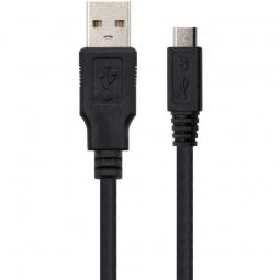 Cable USB 2.0 Nanocable 10.01.0501/ USB Macho - MicroUSB Macho/ 1.8m/ Negro - Imagen 1