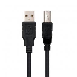 Cable USB 2.0 Impresora Nanocable 10.01.0104-BK/ USB Macho - USB Macho/ 3m/ Negro - Imagen 1