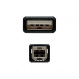 Cable USB 2.0 Impresora Nanocable 10.01.0105-BK/ USB Macho - USB Macho/ 4.5m/ Negro - Imagen 3