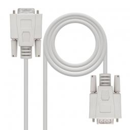 Cable Serie NULL Modem Nanocable 10.14.0502/ DB9 Macho - DB9 Hembra/ 1.8m/ Beige - Imagen 3