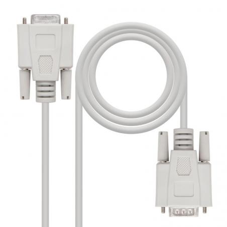 Cable Serie NULL Modem Nanocable 10.14.0502/ DB9 Macho - DB9 Hembra/ 1.8m/ Beige - Imagen 3