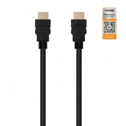 Cable HDMI 2.0 4K Nanocable 10.15.3603/ HDMI Macho - HDMI Macho/ 3m/ Certificado/ Negro - Imagen 2