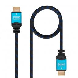 Cable HDMI 2.0 4K Nanocable 10.15.3703/ HDMI Macho - HDMI Macho/ 3m/ Negro - Imagen 1