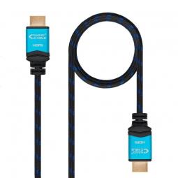 Cable HDMI 2.0 4K Nanocable 10.15.3707/ HDMI Macho - HDMI Macho/ 7m/ Negro/ Azul - Imagen 1