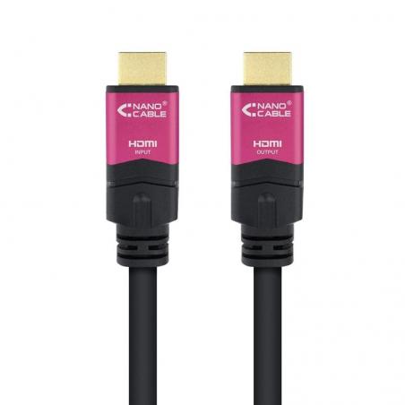 Cable HDMI 2.0 4K Nanocable 10.15.3715/ HDMI Macho - HDMI Macho/ 15m/ Negro - Imagen 2