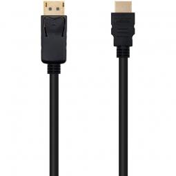 Cable Displayport Nanocable 10.15.4305/ Displayport Macho - HDMI Macho/ 5m/ Negro - Imagen 1