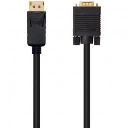 Cable Displayport Nanocable 10.15.4402/ Displayport Macho - VGA Macho/ 2m/ Negro - Imagen 1