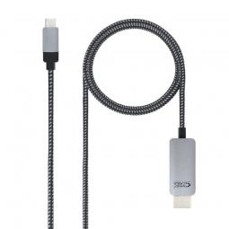 Cable Conversor Nanocable 10.15.5102/ USB Tipo-C Macho - HDMI Macho/ 1.8m/ Negro - Imagen 1