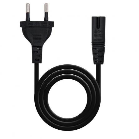 Cable Alimentación Forma 8 Nanocable 10.22.0402/ CEE7/16 Macho - C7 Hembra/ 1.5m/ Negro - Imagen 1