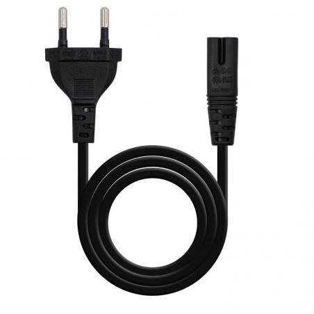 Cable Alimentación Forma 8 Nanocable 10.22.0402/ CEE7/16 Macho - C7 Hembra/ 1.5m/ Negro - Imagen 1