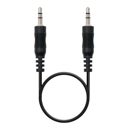 Cable Estéreo Nanocable 10.24.0100/ Jack 3.5 Macho - Jack 3.5 Macho/ 30cm/ Negro - Imagen 1
