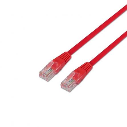 Cable de Red RJ45 UTP Aisens A133-0187 Cat.5e/ 50cm/ Rojo - Imagen 1