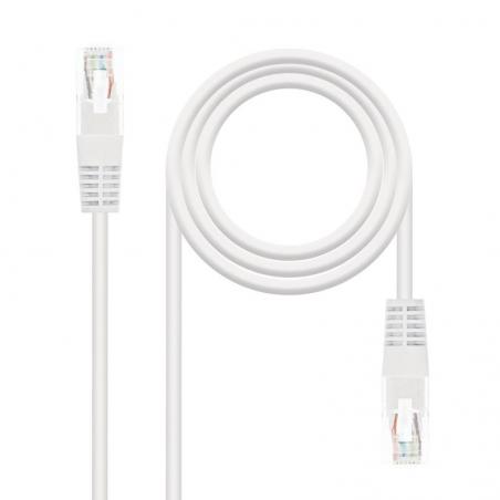 Cable de Red RJ45 UTP Nanocable 10.20.0105-W Cat.5e/ 5m/ Blanco - Imagen 2