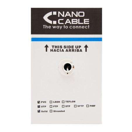 Bobina de Cable RJ45 UTP Nanocable 10.20.0304 Cat.5e/ 305m/ Gris - Imagen 2