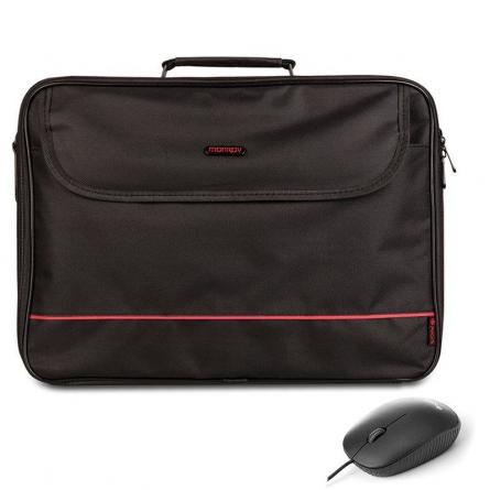 Maletín + Ratón Monray Bureau Kit para Portátiles hasta 16'/ Negro - Imagen 1