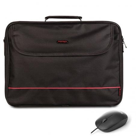 Maletín + Ratón Monray Bureau Kit para Portátiles hasta 16'/ Negro - Imagen 1
