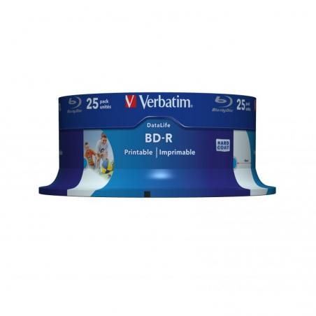 Blue-Ray BD-R Verbatim 43811 Imprimible 6X/ Tarrina-25uds - Imagen 2