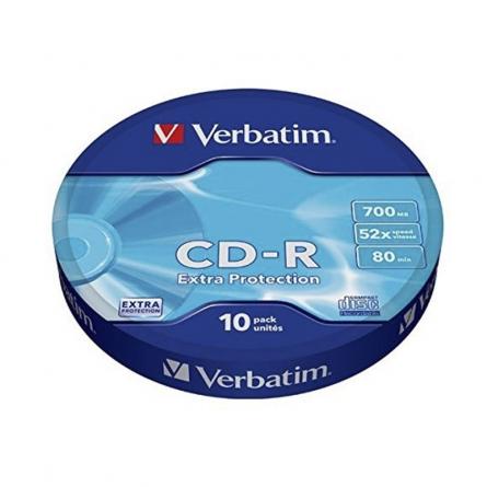 CD-R Verbatim Datalife 52X/ Tarrina-10uds - Imagen 1