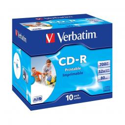 CD-R Verbatim AZO Imprimible 52X/ Caja-10uds - Imagen 1