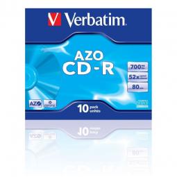 CD-R Verbatim AZO Crystal 52X/ Caja-10uds - Imagen 1