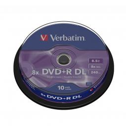 DVD+R Doble Capa Verbatim Advanced AZO 8X/ Tarrina-10uds - Imagen 1