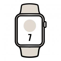 Apple Watch Series 7/ GPS/ Cellular/ 41 mm/ Caja de Acero/ Correa deportiva Blanco Estrella - Imagen 1