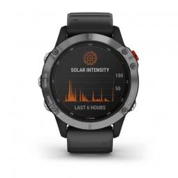 Smartwatch Garmin Fénix 6 Solar/ Notificaciones/ Frecuencia Cardíaca/ GPS/ Plata y Negro - Imagen 1