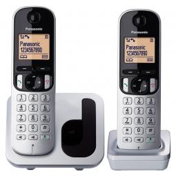 Teléfono Inalámbrico Panasonic KX-TGC212PL/ Pack DUO/ Plata - Imagen 1