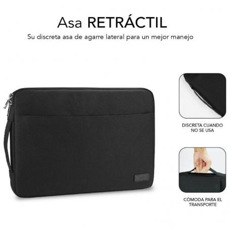 Funda Subblim Urban Laptop Sleeve para Portátiles hasta 14'/ Negra - Imagen 2