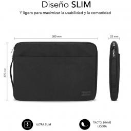 Funda Subblim Urban Laptop Sleeve para Portátiles hasta 14'/ Negra - Imagen 4