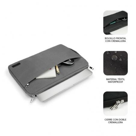 Funda Subblim Urban Laptop Sleeve para Portátiles hasta 14'/ Gris - Imagen 2